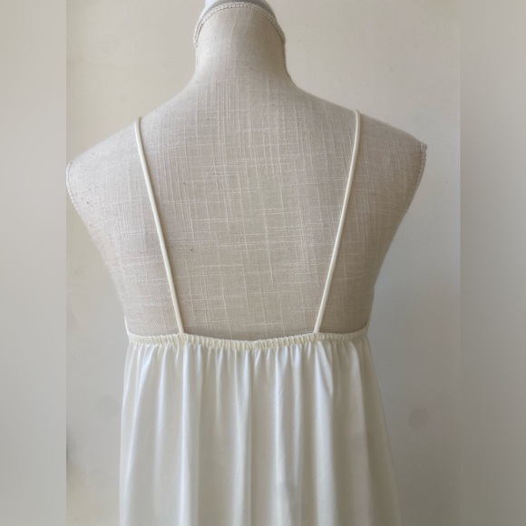 vtg maidenform negligée lace set nightgown robe silky union made usa ivory sz. s - Picture 5 of 16